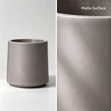 22cm Matte Cylindrical Plastic Flower Pot, Frosted Straight Pot For Succulents, Orchids And Green Plants, Home And Office Desktop Potted Plant Decoration - A - View 6