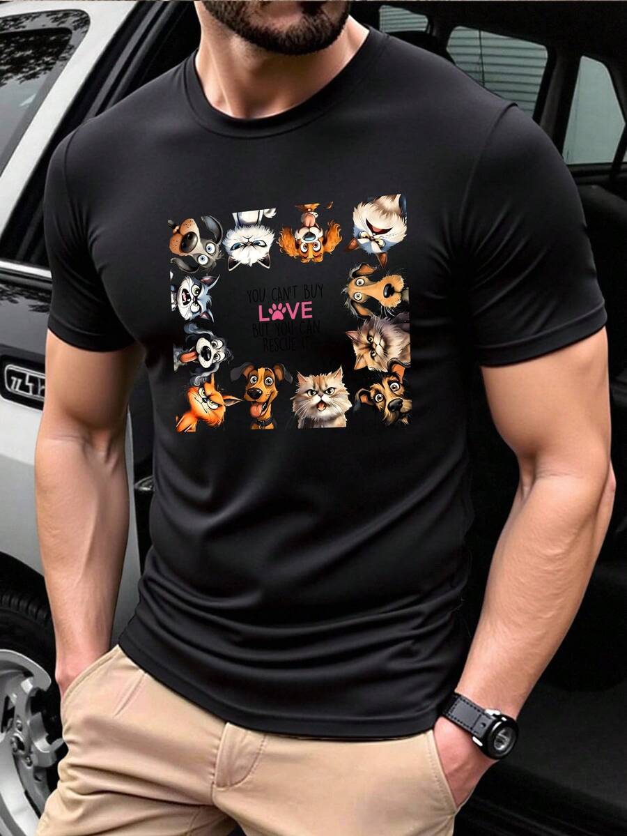 Camisetas de hombre - Negro - Ver 1
