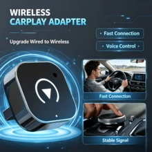 Wireless CarPlay Adapter For Factory Wired CarPlay, Converts Wired To Wireless CarPlay & Android Auto, Plug & Play Auto Connect, 5.8GHz WiFi + BT 5.3, OTA Update, Compatible With All Cars With OEM Wired CarPlay, USB-A Input, Silver - A - View 8