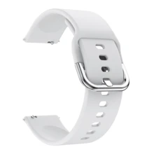 QAGSFLC 1pc White Fashion Silicone Watchband 20/22mm, Compatible With Galaxy Watch4/Huawei GT3pro As A Gift For Students Returning To School - White - View 9