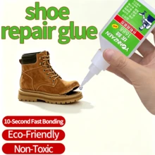 Pegamento profesional para reparación de zapatos, adhesivo transparente flexible de unión rápida, cemento impermeable lavable que no se endurece y sin residuos para zapatillas, cuero, lona, botas de goma, reparación de suela separada, talón agrietado y calzado del hogar - Pegamento mejorado para reparar calzado - Ver 8