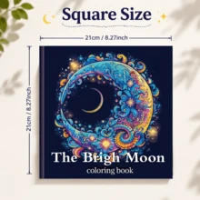 Mandala Flower Coloring Book For Adults, Moon & Floral Designs, Stress Relief Mindfulness Art Therapy –24 Single-Sided Patterns, Thick Paper, Perfect Gift For Women, Back To School Birthday New Year Christmas Gift - The Brigh Moon - View 2