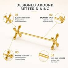 1pc/2pcs Stainless Steel + Zinc Alloy Chopstick Holder/Chopstick Rest | Suitable For Dining Table, Reusable Chopstick Placement Device, Suitable For Spoons, Forks And Other Tableware, Suitable For Kitchen, Home, Restaurant, Cafe, Office And Other Places. - Multicolor - View 7