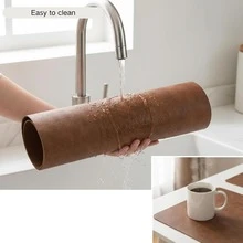 1件雙面皮革墊 30*44cm，防水、防油、易清潔、耐熱、可正反面使用，適用於廚房、餐廳和戶外使用 - B - 查看 7