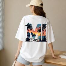 camiseta miami,camisetas para hombre,ropa de verano,streetwear,tops de algodón,camiseta blanca holgada,camiseta personalizada,camiseta negra,regalo para hombre,swag,top negro - Blanco 5 - Ver 3