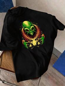 Men T-Shirts - 黑色 - 查看 5