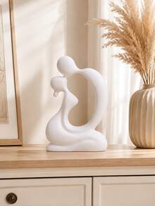 Modern Abstract Couple Sculpture Home Decor, Minimalist Figure Statue, Elegant Desktop Ornament, Suitable For Living Room, Bedroom, Bookshelf Decoration - A - View 9