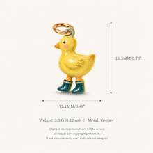 1pc New Cute Animal Pendant, Exquisite Cartoon Style, 14k Gold Plated Copper Material, Suitable For DIY Creative Necklace, Bracelet, Earrings, Bag Chain, Keychain, Waterproof And Sweat-Resistant, Suitable For Daily Casual Wear - Multicolor - View 7