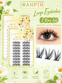WANPIN WAN PIN Daisy Pure-Desire Natural Style False Eyelashes, Daily Light Makeup Series, Suitable For Makeup Beginners, Lightweight And Comfortable To Wear, 10-13mm Length, C Curl - C - View 6