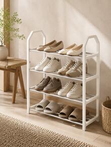 1pc 4-Tier Shoe Rack Storage Organizer - Freestanding Shoe Cabinet, Suitable For Closet, Entryway And Hallway - Easy Assembly And Space-Saving - Multicolor - View 6