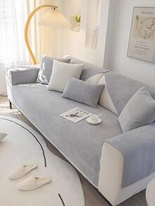 1pc Minimalist Solid Color Waterproof Anti-Slip Sofa Pad, Pet-Friendly, All-Season Use, Oil-Resistant, Stain-Resistant, Cat-Scratch Resistant Sofa Cover, Washable, Perfect For Home Decor - Light Grey - View 8