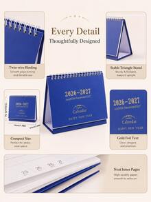 2027 English Version Multi-Country Holiday Creative Calendar, Stylish Portable Minimalist Calendar, Desk Decoration Schedule Book, Holiday Gift - Multicolor - View 7