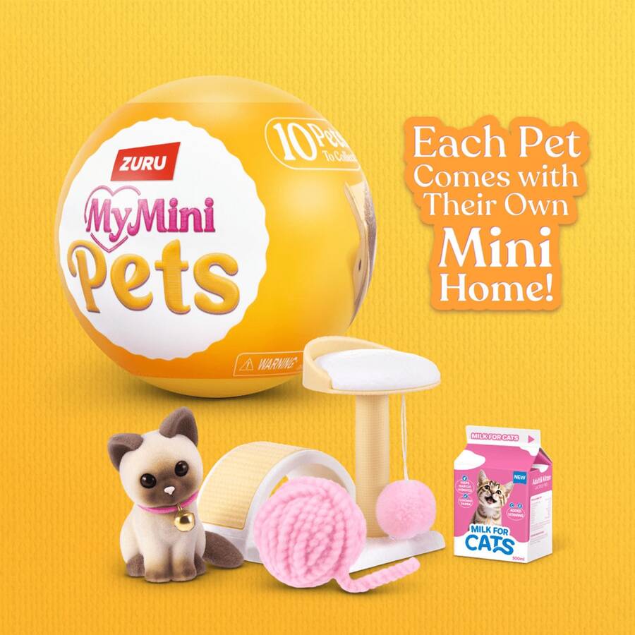 Hộp mù ZURU Mini Pets Sweetheart Series, mô hình động vật mini, đồ trang trí thú cưng mini dễ thương, vật phẩm sưu tập ngẫu nhiên bất ngờ