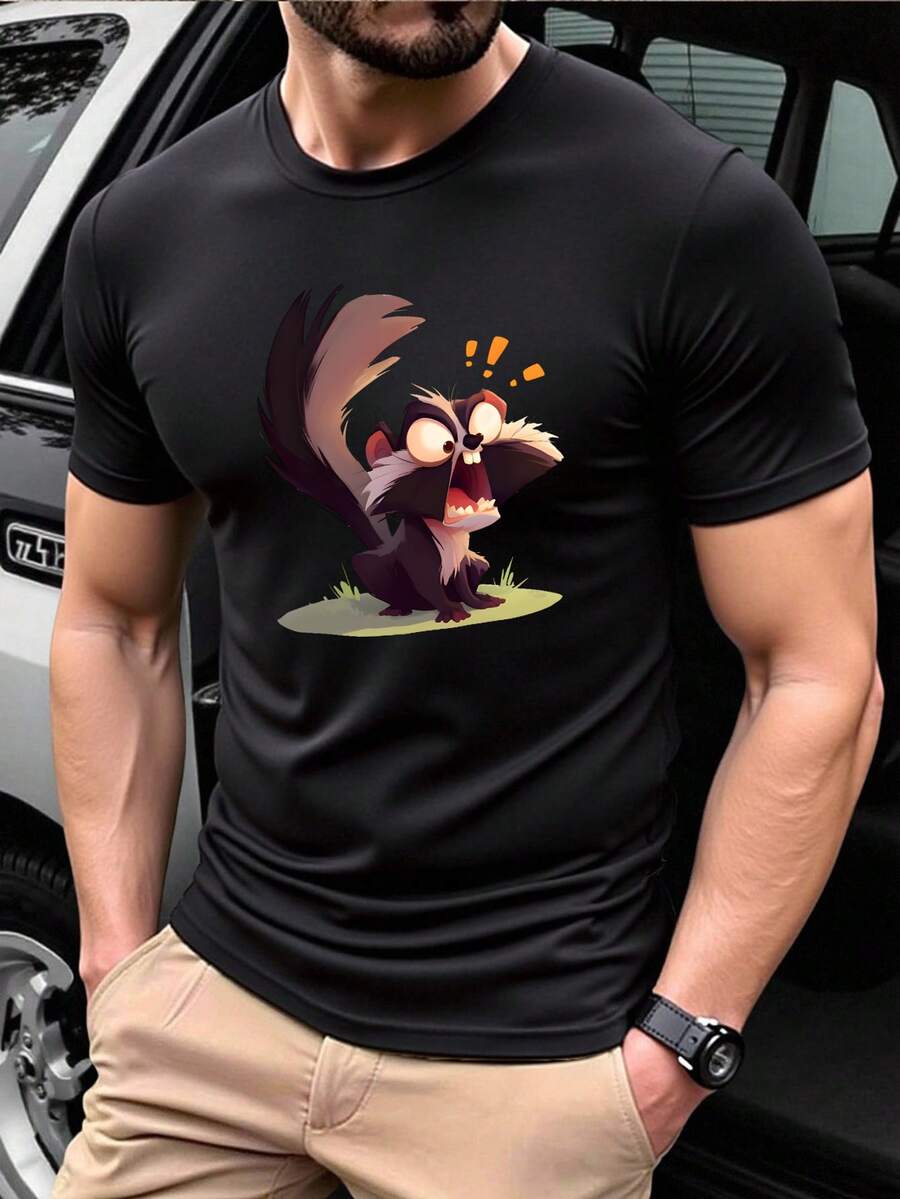 Men T-Shirts - 黑色 - 查看 1