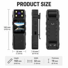 Mini Body Camera 1080P HD Video Recorder, Wearable Clip Camera With Night Vision, Wide Angle Lens, Voice Recording, Loop Recording, Portable Rechargeable Camera For Outdoor Sports Hiking Travel Cycling,  Holiday Gift For Men, Christmas Gift - View 3