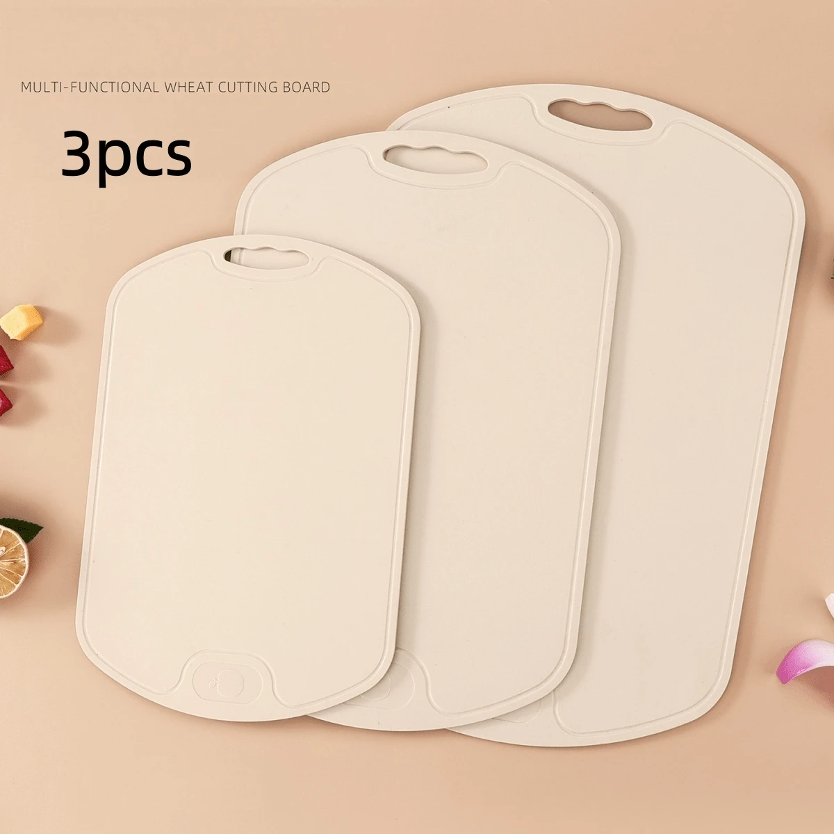 1/3pcs Kitchen Household Pure Silicone Cutting Board, Durable Thickened Silicone Material, Non-Slip Easy To Clean Easy To Use, Three Sizes Suitable For Different Fruits, Vegetables, Meats, Basically Meeting Kitchen Cutting Board Needs - View 1