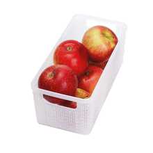 Cesto Organizador De Geladeira Armário 27,5 cm Rattan BPAFRE - Branco - Visão 3
