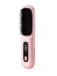 4/1pc Women's Cordless Hair Straightener Brush Set , USB Charging Straightening Comb, Negative Ion Hot Air Comb, Anti-Scald Design, 3 Temperature Settings, 30-Second Fast Heating, 2000mAh Battery, 30 Minutes Continuous Use,Great Gift For Christmas - Multiple Styles - View 14