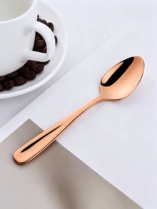 5pcs Colorful Stainless Steel Coffee Spoons, 14cm/5.51in, Colorful Small Tea Spoons, Ice Cream Spoons, Stirring Spoons, Rice Spoons, Dessert Spoons, Party Gathering Spoons, Tableware Set, Creative Gift, Dishwasher - Multicolor - View 11