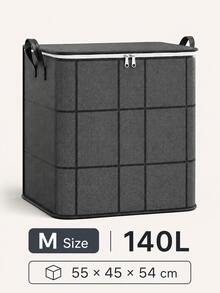 Large Capacity Clothes Storage Box, Dual Zipper Design, Foldable Storage Organizer, Suitable For Blankets, Bedding And Seasonal Clothing, Sturdy Handles, Suitable For Wardrobe, Bedroom And Moving Home Storage Organizer - Multicolor - View 15