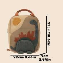 Fashion Casual Dinosaur Backpack With Dinosaur Embroidery Patchwork Design - Multicolor - View 4