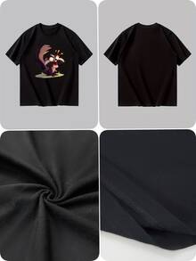 Men T-Shirts - 黑色 - 查看 4