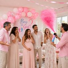 Extintor de Polvo de Color para Revelación de Género – Disponible en Rosa o Azul, Accesorio para Fiesta Baby Shower - Ver 9