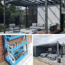 1pc 99% Clear PVC Waterproof Tarp, Tear Resistant Grommet Tarpaulin With Eyelets Every 50cm, Easy Installation Outdoor Clear Curtain For Patio Pergola, Balcony & Camping - Transparent - View 7