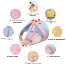 UNA MASCOTA Vest Harness For Dogs And Cats PMACF - Pink - View 8
