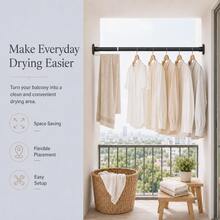 1pc Universal Telescopic Rod, Built-In Sturdy Spring Locking Mechanism, High Load-Bearing Capacity, Honeycomb Base Enhanced Suction Power, Suitable For Shower Curtain Rod, Curtain Rod, Clothes Drying Rod, Wardrobe Rod, Door Curtain Rod, Kitchen Hanging Rod And More - Multicolor - View 8