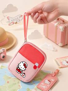 SANRIO 1pc Hello Kitty Travel Medicine Bag, Portable Zipper First Aid Storage Pouch With Wrist Strap, Suitable For Medication Storage, Home, Travel And Daily Use - Multicolor - View 7