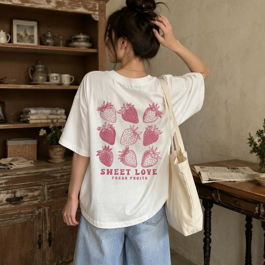 Women T-Shirts - 白色 - 查看 1