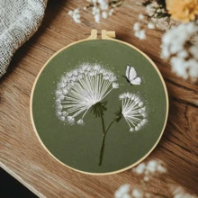 1PC 20*20cm/7.9*7.9in,The Beautiful Dandelion Embroidery Kit, DIY Handmade Embroidery Set For Adult Beginners, Home Gift, Women's Sewing Gift, Including User Manual, Printed Pattern Fabric, Embroidery Frame, Needle And Thread. - The Beautiful Dandelion - View 6