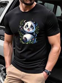 Men T-Shirts - 黑色 - 查看 6