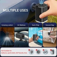 RAF 3-In-1 Electric Air Pump Vacuum Suction Pump Mini Air Compressor, Suitable For Storage Bags, Pool Float Inflation, Portable Camping, Air Mattress, Vacuum Cleaning, Swimming Pool, Swim Ring, Inflatable Sofa, Essential Summer Tool - Multicolor - View 5