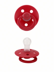 1 pieza Chupete multicolor tipo macaron, mordedor de silicona calmante para bebés recién nacidos, chupete súper suave similar al pecho para el destete - Multicolor - Ver 38