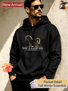 Unisex Hoodies, Made From Shetland Short-Staple, With A Round Neck, Comfortable To Wear, And Decorated With Unique Pattern Prints - 黑色 - 查看 1