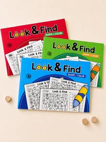 Interactive Treasure Hunt Game Book/Sudoku Game, Enhances Brain Ability, Memory And Color Recognition/Durable Travel Educational Cards, Suitable For Home And School/Perfect Gift For Thanksgiving, Easter, Christmas And New Year/Find The Difference - Multicolor - View 4