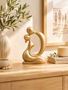 Modern Abstract Couple Sculpture Home Decor, Minimalist Figure Statue, Elegant Desktop Ornament, Suitable For Living Room, Bedroom, Bookshelf Decoration - A - View 7