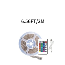 LED電視背光燈條，RGB變色燈光附遙控器，USB供電環境照明，適用於電視牆、臥室、居家裝飾 - 24K-5050RGB - 查看 13