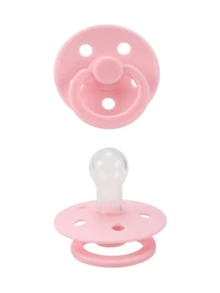 1 pieza Chupete multicolor tipo macaron, mordedor de silicona calmante para bebés recién nacidos, chupete súper suave similar al pecho para el destete - Multicolor - Ver 16