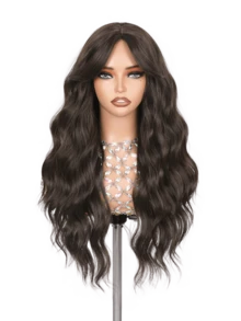 Blonde Wave Wig With Bangs Long Wavy Wig For Women 26 Inch | Soft Synthetic Fiber, Natural Bangs, Beginner Friendly, Daily And Halloween Wear - Multicolor - View 11