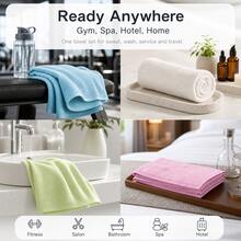 Face Towels 6/12/24pcs, Super Soft Skin-Friendly Face Cloth, Suitable For Sensitive Skin, 10x10/12x28 Inch Small/Large Face Towels, Reusable Washable Makeup Remover Cloth, Easy To Rinse Multi-Color Facial Cleansing Towels - Pink+White - View 10