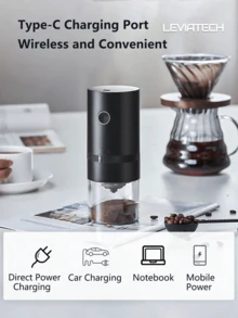 LEVIATECH Hadiah Hari Valentine: Penggiling Kopi Portabel Isi Ulang USB - Inti Penggiling Keramik Profesional, Kehalusan Dapat Diatur, Cocok untuk Rumah, Kantor, Perjalanan, Sekolah, dan Acara Lainnya - HB985 - View 9