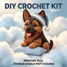 1pc Sleeping Giraffe/German Shepherd Crochet Kit (Materials Only. Simple Hand Crocheting Needed). Beginner-Friendly DIY Kit With Step-By-Step Guides & English Manual. Lovely Design For Home Decoration, Ideal Creative Gift For Birthdays & Festivals. - DIY Crochet Kit - View 7