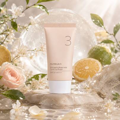 NUMBUZIN N°3 Porcelain Base-Skip Tone Up Beige SPF 50+ PA++++ – 50 Ml