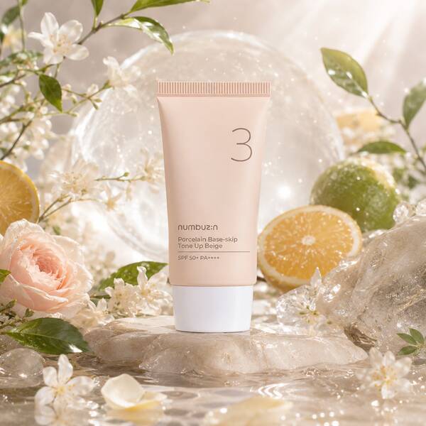 NUMBUZIN N°3 Porcelain Base-Skip Tone Up Beige SPF 50+ PA++++ – 50 Ml
