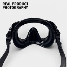 1 buah Masker Selam Unisex untuk Remaja & Dewasa dengan Bidang Pandang Luas, Lensa Tunggal, Bingkai Besar, Rok Silikon Lembut, Kaca Tempered, Desain Tali yang Dapat Diatur, Cocok untuk Snorkeling di Pantai, Selam Bebas, Latihan di Kolam Renang, dan Eksplorasi Bawah Air - Hitam - View 6