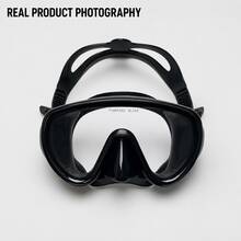 1 buah Masker Selam Unisex untuk Remaja & Dewasa dengan Bidang Pandang Luas, Lensa Tunggal, Bingkai Besar, Rok Silikon Lembut, Kaca Tempered, Desain Tali yang Dapat Diatur, Cocok untuk Snorkeling di Pantai, Selam Bebas, Latihan di Kolam Renang, dan Eksplorasi Bawah Air - Hitam - View 1