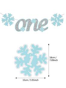 1Set Winter Happy Birthday Paper Banner, Multi‑Color Glitter Letter Garland With Snowflake Accent, Birthday Hanging Pennant For Birthday Party, Indoor Wall, Mantel, Backdrop & Photo Booth Party Decor - View 2
